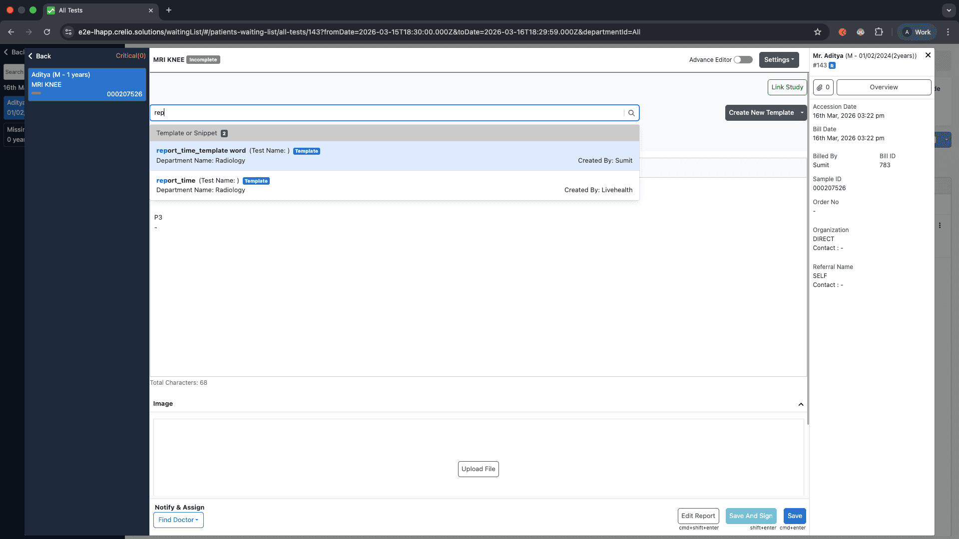 Test Modal