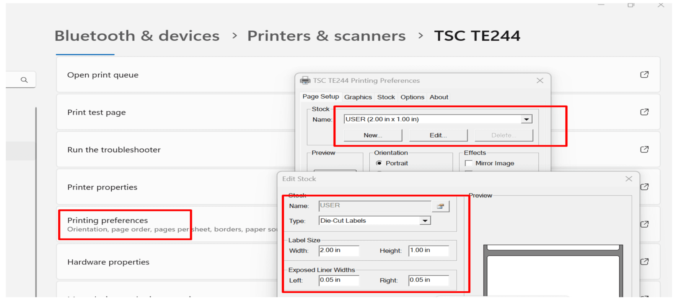 Printing Preferences