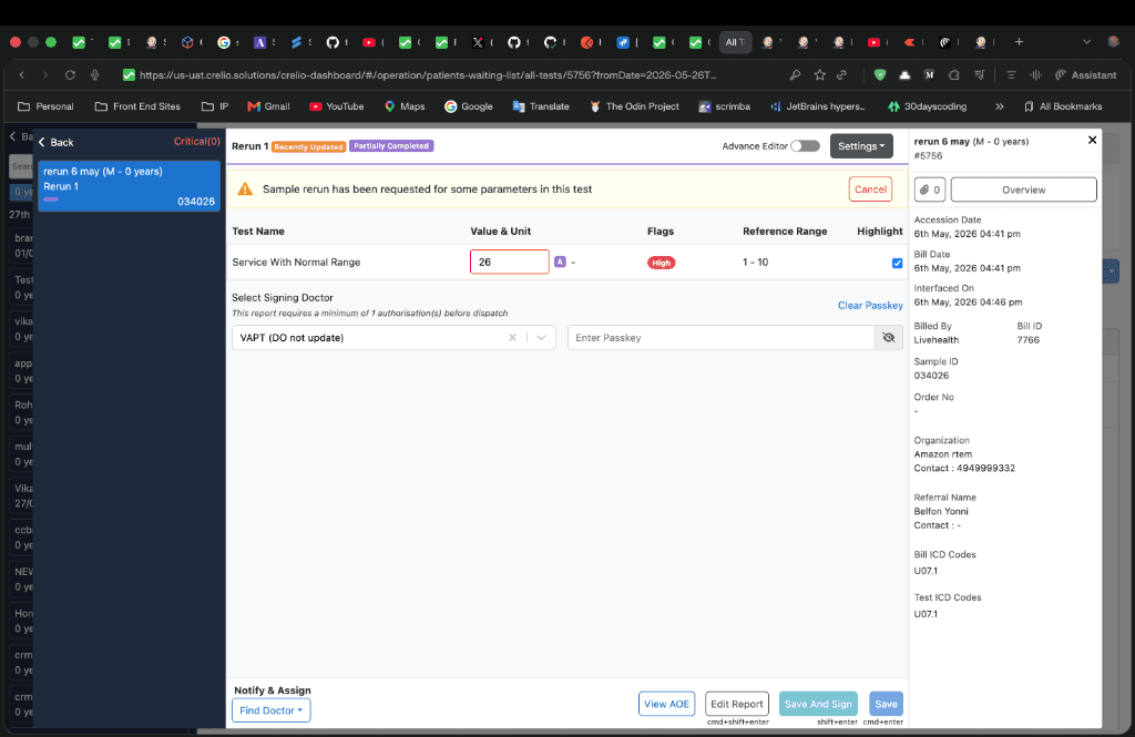 RerunProgressComponent banner after rerun is requested — shows Cancel button (sampleRedrawFlag = 3)