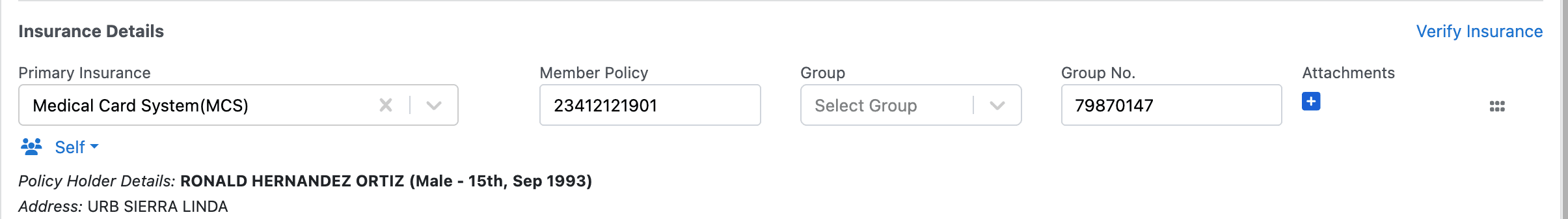 Verify eligibility button