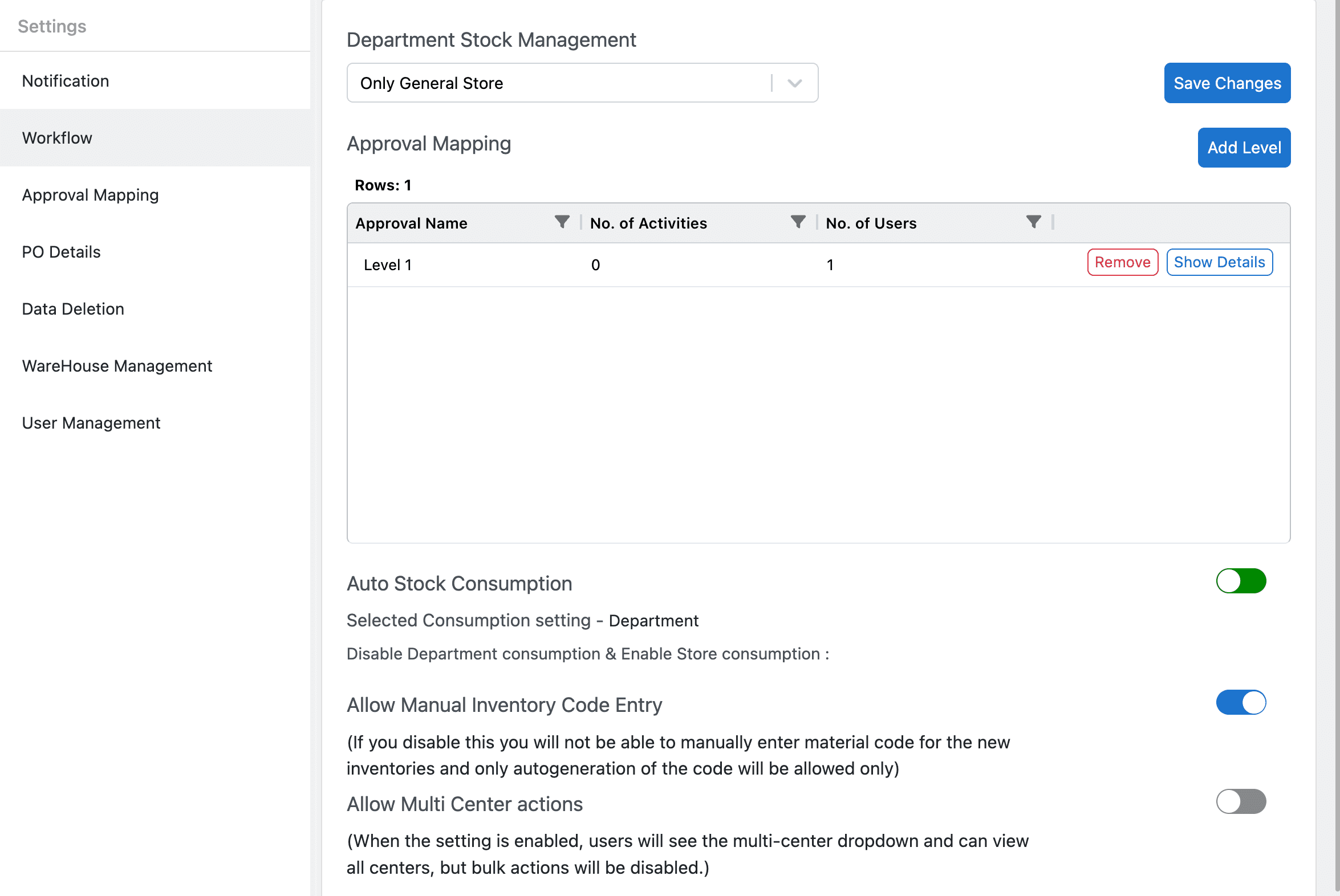 Inventory Workflow